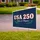 USA 250 Years of Freedom Laurel Wreaths - America 250th Anniversary Gift for Veterans Yard Sign - 3