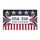 USA 250 Years of Freedom Banner, Gold Stars & Red White Blue Ribbons - 250th Anniversary Doormat - 3