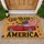 Vintage Red Truck American Flag God Bless America - USA 250th Anniversary (1776-2026) Doormat - 1