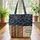 Vintage Library Shelf Books Botanical Swirling Vines Red Roses - Book Lover Gift Quilted Tote Bag - 3