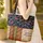 Vintage Library Shelf Books Botanical Swirling Vines Red Roses - Book Lover Gift Quilted Tote Bag - 4