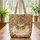 Cat Face Floral Wreath Your Name - Cat Lover Everyday Gift Quilted Tote Bag - 3