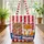 Bear Fox Name Ribbon Red White Stripes Silver Stars - Everyday Carry Gift Quilted Tote Bag - 3