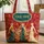 Art Deco Female Figures Golden Leaves Name - Everyday Lifestyle Home Decor Gift Quilted Tote Bag - 1