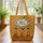 Three Elegant Women Your Name Floral Wreath Leaf Garland - Autumn Lifestyle Gift Quilted Tote Bag - 3