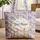 Lupine Wildflower Bunnies Nuzzling Floral Wreath - Wildlife Lover Gift Quilted Tote Bag - 1