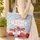 Nuzzling Foxes Gold Medallion Stars Hearts - Everyday Carry Gift for Fox Lover Quilted Tote Bag - 4