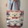 Smiling Cartoon Bear Waving Patriotic Flag with Your Name for Independence Day Kids Gift Quilted Tote Bag - 6
