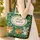 Personalized Lily of the Valley Flowers Antique Books Everyday Lifestyle Gift Quilted Tote Bag - 4