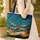 Iridescent Dragonfly Mosaic Wings Golden Stars Flowers - Everyday Tote Quilted Tote Bag - 4