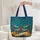Iridescent Dragonfly Mosaic Wings Golden Stars Flowers - Everyday Tote Quilted Tote Bag - 5
