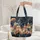 Colorful Tipis Camp Night Sky Scene - Adventure Lover Everyday Use Gift Quilted Tote Bag - 5