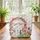White Bunny Tulip Hyacinth Garden Floral Wreath Swirls - Wildlife Lover Everyday Gift Quilted Tote Bag - 3
