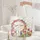 White Bunny Tulip Hyacinth Garden Floral Wreath Swirls - Wildlife Lover Everyday Gift Quilted Tote Bag - 5