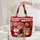 Red Black White Gingham Patchwork Paw Prints Heart - Your Name Pet Lover Gift Quilted Tote Bag - 5