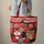 Red Black White Gingham Patchwork Paw Prints Heart - Your Name Pet Lover Gift Quilted Tote Bag - 6