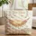 Sleeping Tabby Cat Hammock Floral Wreath - Cat Lover Home Decor Gift Quilted Tote Bag - 1