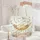 Sleeping Tabby Cat Hammock Floral Wreath - Cat Lover Home Decor Gift Quilted Tote Bag - 5