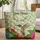 Hummingbird Hibiscus Floral Tropical Leaves - Nature Lover Gift for Her Quilted Tote Bag - 1