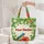 Tropical Finch Hibiscus Plumeria Leaves Floral Wreath - Botanical Bird Lover Gift Quilted Tote Bag - 5