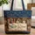 Swirling Foliage Organic Motifs Bookshelf Floral Scene - Book Lover Home Decor Gift Quilted Tote Bag - 1
