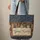 Swirling Foliage Organic Motifs Bookshelf Floral Scene - Book Lover Home Decor Gift Quilted Tote Bag - 6
