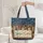 Swirling Foliage Organic Motifs Bookshelf Floral Scene - Book Lover Home Decor Gift Quilted Tote Bag - 5