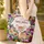Fawn Scattered Pansies Floral Wreath - Wildlife Nature Lover Everyday Tote Gift Quilted Tote Bag - 4
