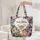 Fawn Scattered Pansies Floral Wreath - Wildlife Nature Lover Everyday Tote Gift Quilted Tote Bag - 5