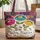 Botanical Patchwork Flowers Floral Wreath - Everyday Carry Gift Quilted Tote Bag - 1