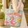 Flamingo Sunglasses Hibiscus Palm - Tropical Vacation Lover Gift Quilted Tote Bag - 4