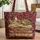 Sleeping Tabby Kitten Rose Floral Books - Everyday Home Decor Gift for Book Lovers Quilted Tote Bag - 1