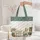Ivy Blossom Lily of the Valley Antique Leather Books Personalized Everyday Tote Gift Quilted Tote Bag - 5