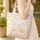 Two Nuzzling Bunnies Delicate Daisy Wreath - Your Name Floral Animal Lover Gift for Her Quilted Tote Bag - 4