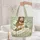 Benevolent Figure White Lamb White Lilies Name Ribbon Floral Sprigs - Spiritual Gift Faith Lifestyle Quilted Tote Bag - 5