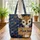Deer Barn Stars Personalized Name - Rustic Home Decor Gift for Wildlife Lover Quilted Tote Bag - 3