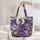 Purple Dragon Lotus Water Garden Full Moon with Your Name - Dragon Lover Gift Quilted Tote Bag - 5