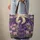 Purple Dragon Lotus Water Garden Full Moon with Your Name - Dragon Lover Gift Quilted Tote Bag - 6