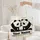 Black and White Pandas Nuzzling Your Name Ribbon - Wildlife Lover Gift Quilted Tote Bag - 5