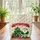Santa Claus Christmas Tree Presents Floral Scrolls Swirly Vines - Christmas Holiday Gift Quilted Tote Bag - 3