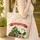 Santa Claus Christmas Tree Presents Floral Scrolls Swirly Vines - Christmas Holiday Gift Quilted Tote Bag - 4
