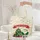Santa Claus Christmas Tree Presents Floral Scrolls Swirly Vines - Christmas Holiday Gift Quilted Tote Bag - 5