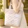 Bunny Wildflower Floral Wreath Personalized Name - Everyday Tote Gift Quilted Tote Bag - 3