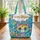 Rainbow Cat Speech Bubble Your Name Swirls - Everyday Tote Cat Lover Gift Quilted Tote Bag - 3