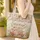 Camper Van Daisy Coneflower Bluebell Floral Wreath Text - Travel Essentials Everyday Tote Quilted Tote Bag - 4