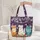 Three Cats Floral Wreath Your Name Cherry Blossom - Cat Lover Everyday Tote Quilted Tote Bag - 5