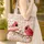 Red Cardinals Flowering Tree Branch Name Ribbon - Bird Lover Everyday Gift Quilted Tote Bag - 4