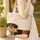 Patchwork Dachshund Botanical Birds - Dog Lover Everyday Carry Quilted Tote Bag - 4