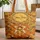 Dancing Foxes Floral Wreath Organic Shapes - Everyday Lifestyle Gift for Wildlife Lovers Quilted Tote Bag - 1