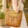 Dancing Foxes Floral Wreath Organic Shapes - Everyday Lifestyle Gift for Wildlife Lovers Quilted Tote Bag - 4